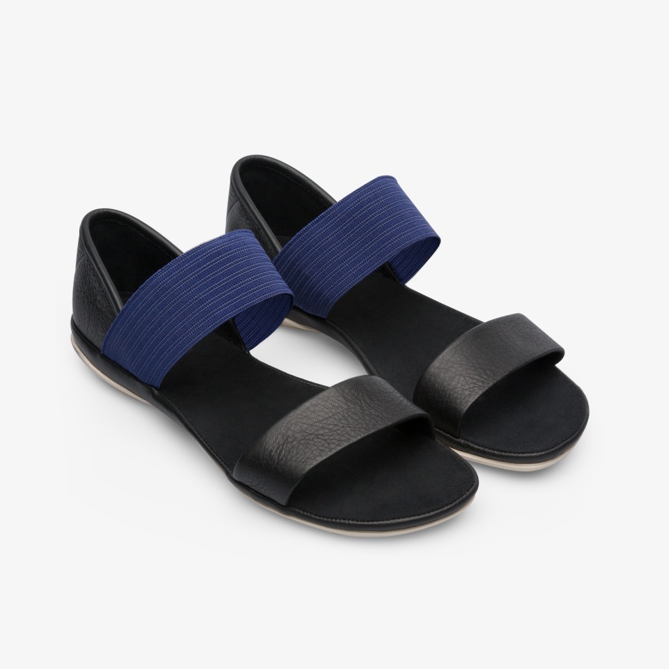 Camper Right Black/Blue - Camper Women's Sandals ||9703-CLKEV||